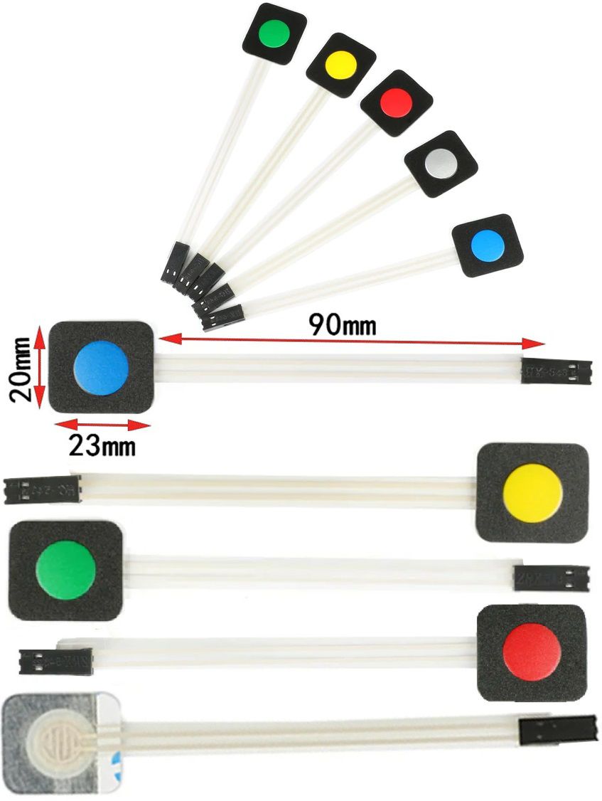 Tecla menbrana de colores
